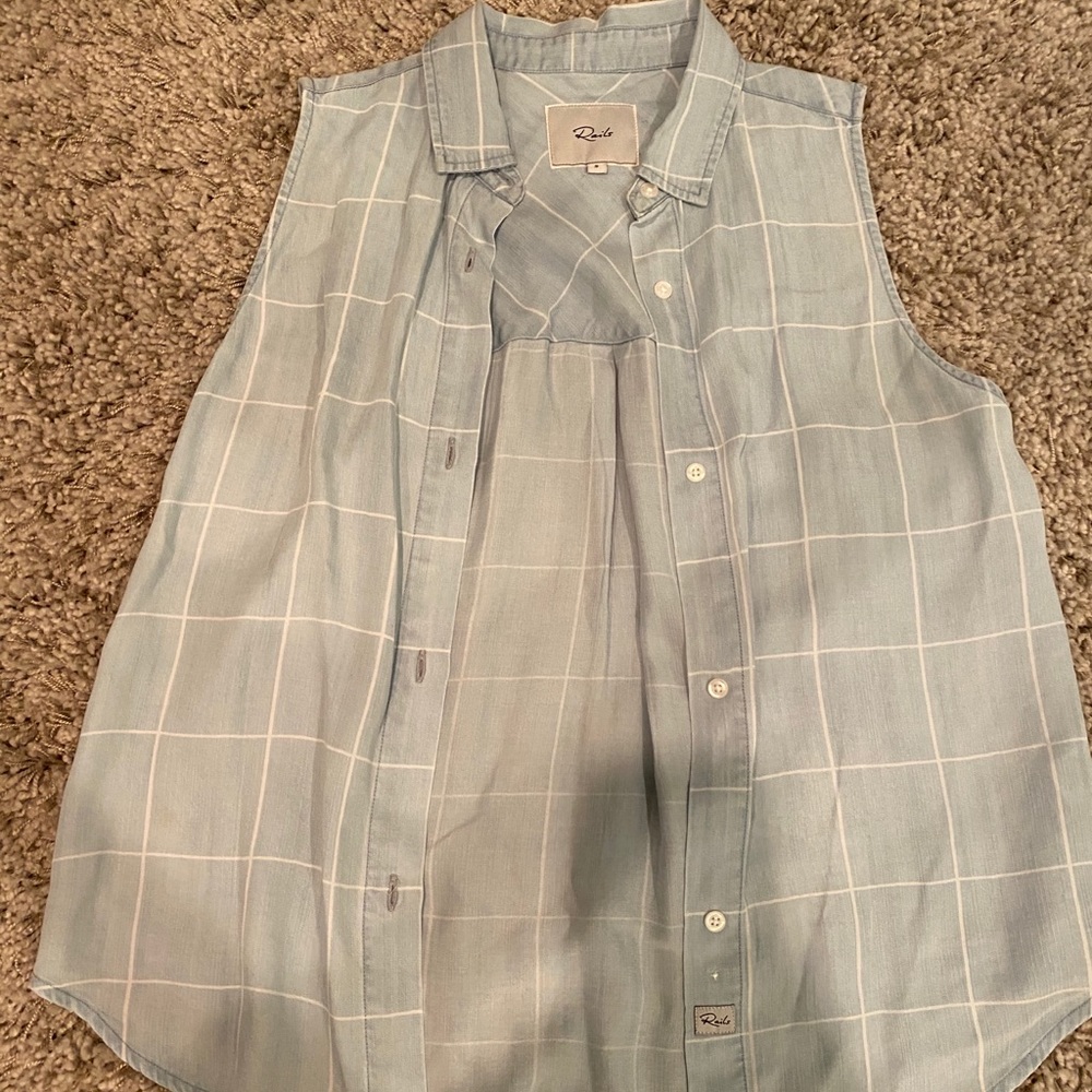Rails sleeveless flannel